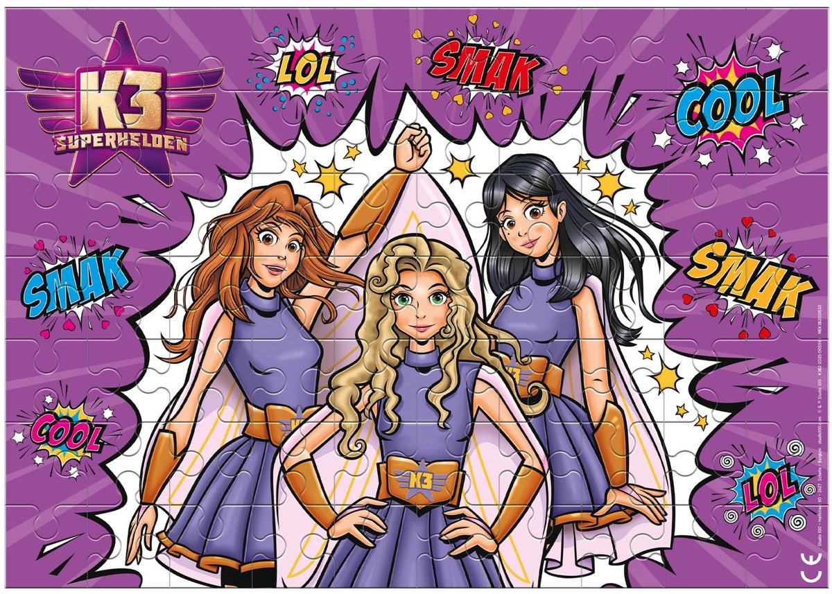 K3 - Puzzel - Superhelden - 70 stukjes - Met QR code om ook online te puzzelen — cadeau in Spellen & Speelgoed - foto 3