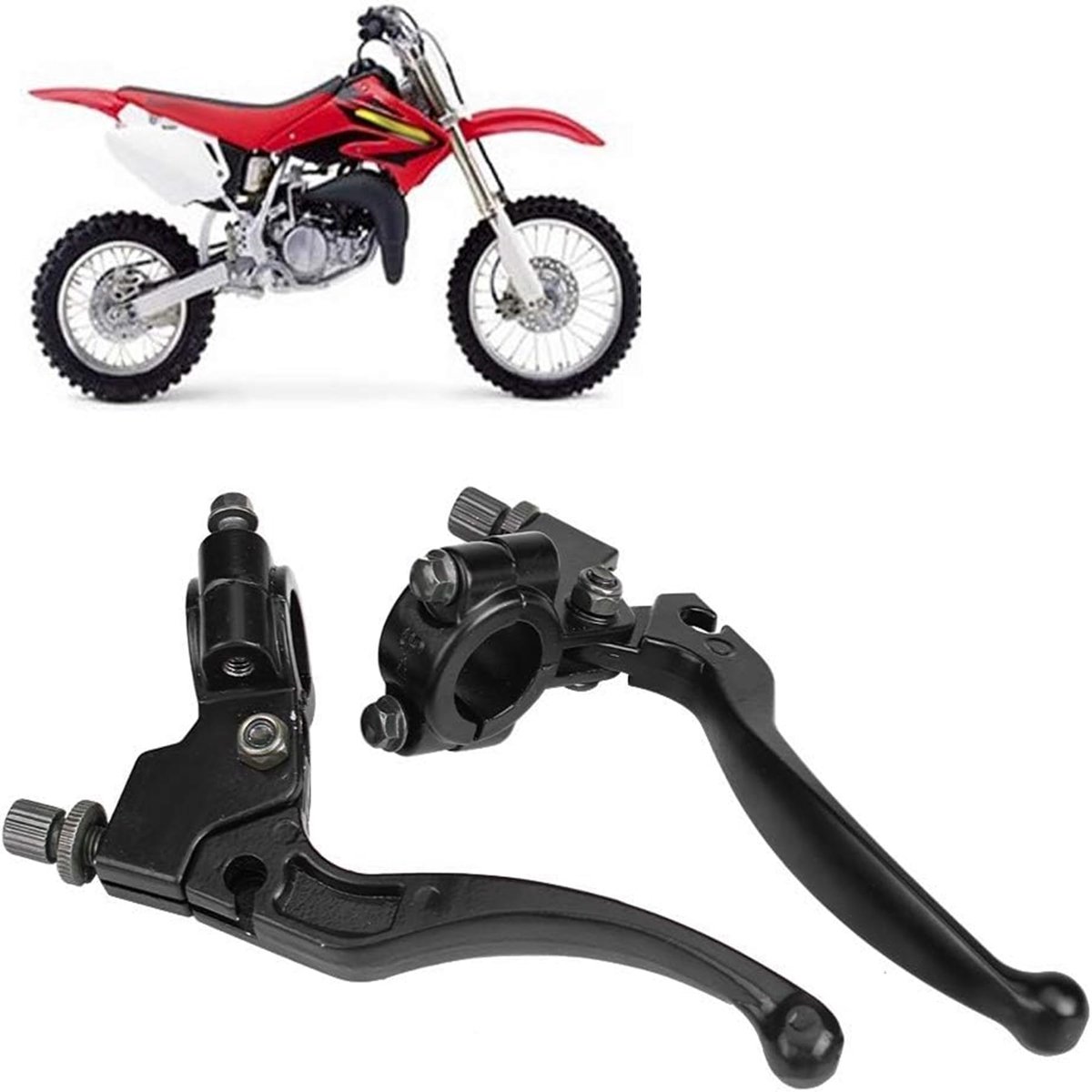 remhendel, 1 paar motorfiets instelbare klapremkoppelingshendel voor CR100 CR250 XR250