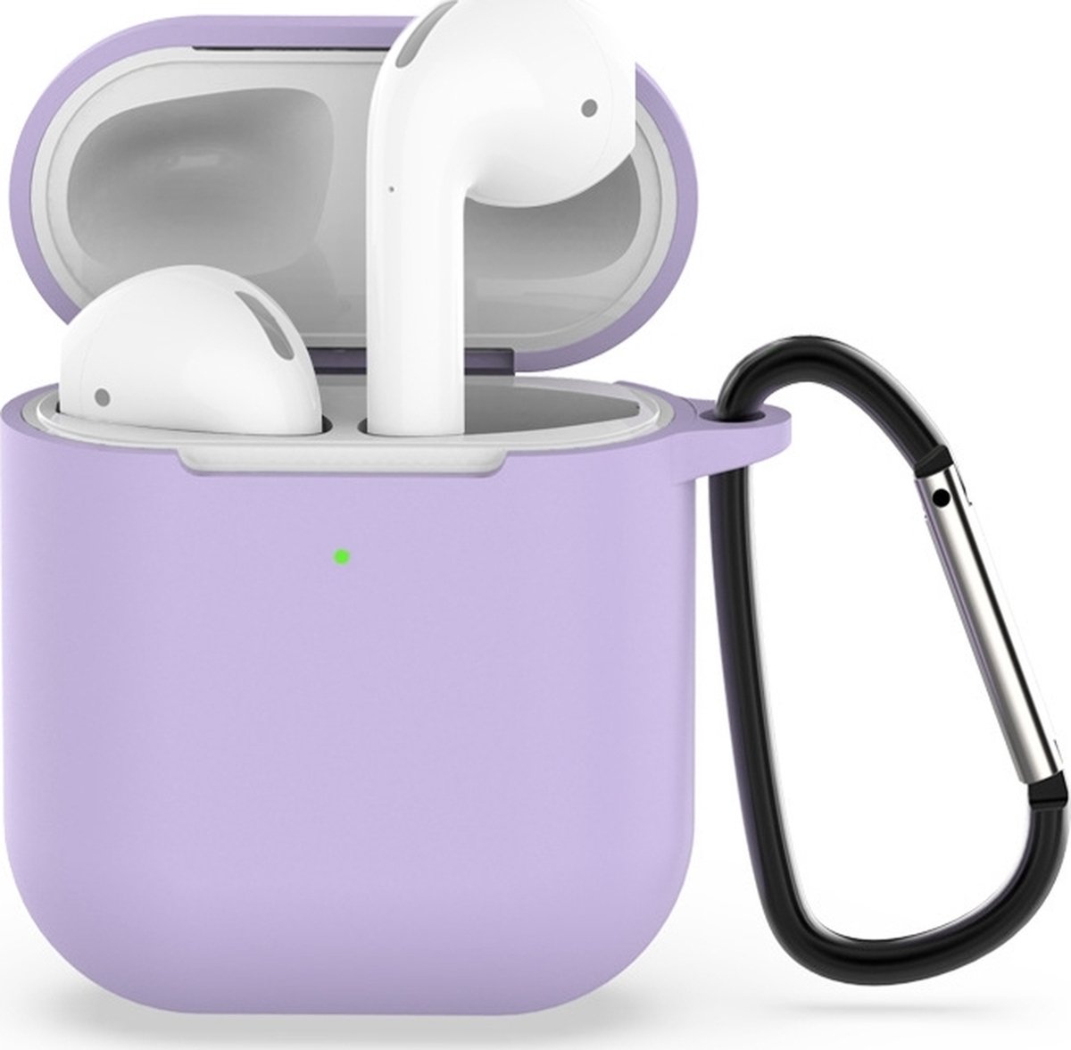 Mobigear Hoesje geschikt voor Apple AirPods 1 Hoesje Flexibel Siliconen | Mobigear Classic - Paars