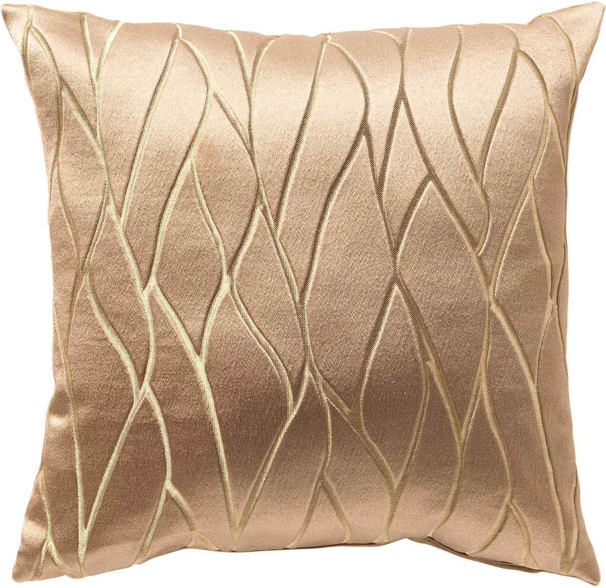 Dutch Decor NOVAN - kussenhoes 45x45 cm - organisch motief - met glans - Dune - beige - met rits - zonder binnenkussen