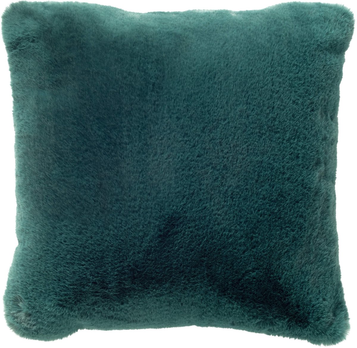 Dutch Decor ZAYA - sierkussen 45x45 cm - bontlook - effen kleur - Bayberry - groen - Inclusief binnenkussen - Luxe kussens voor woonkamer & bank