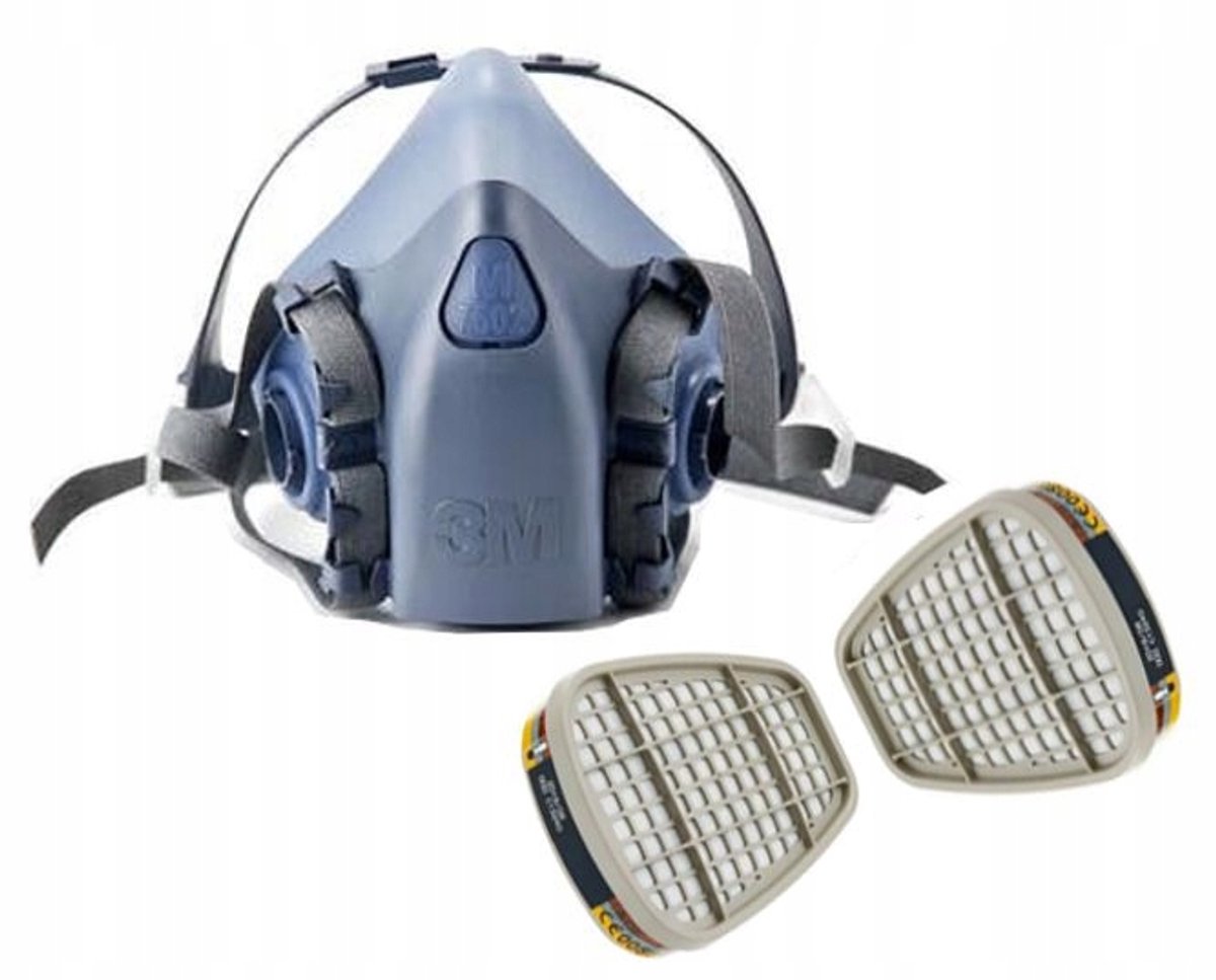 3M 7502 Halfgelaatsmaskers met 6057 ABE1-filters - maat M