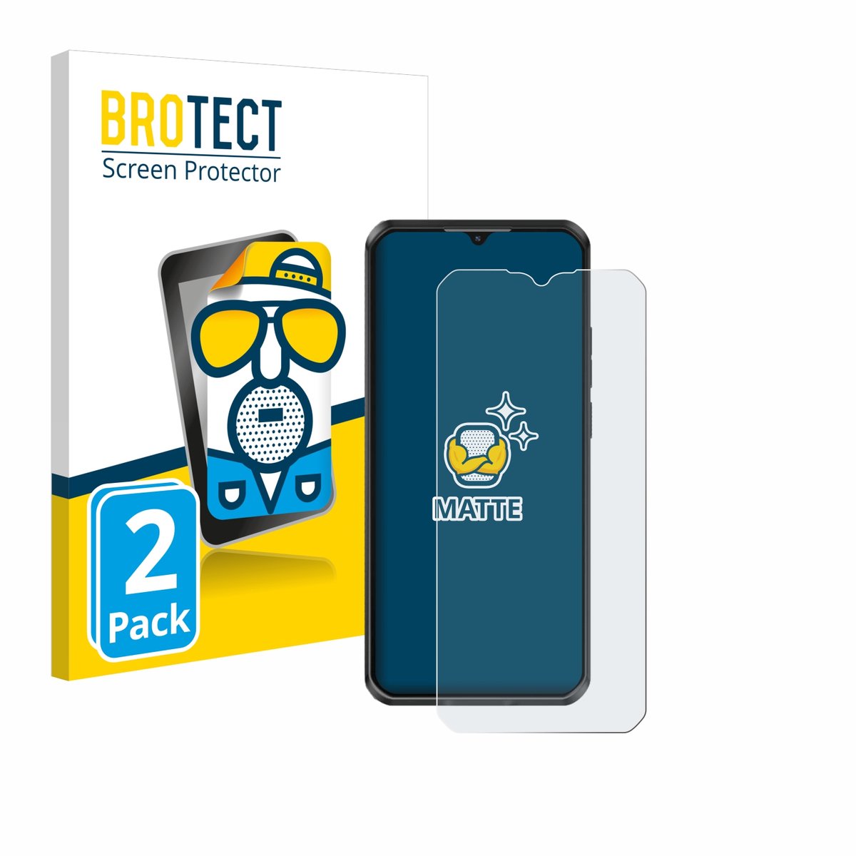 BROTECT - Screenprotector voor Oukitel WP50 - Folie Beschermfolie matte 2 Stuks