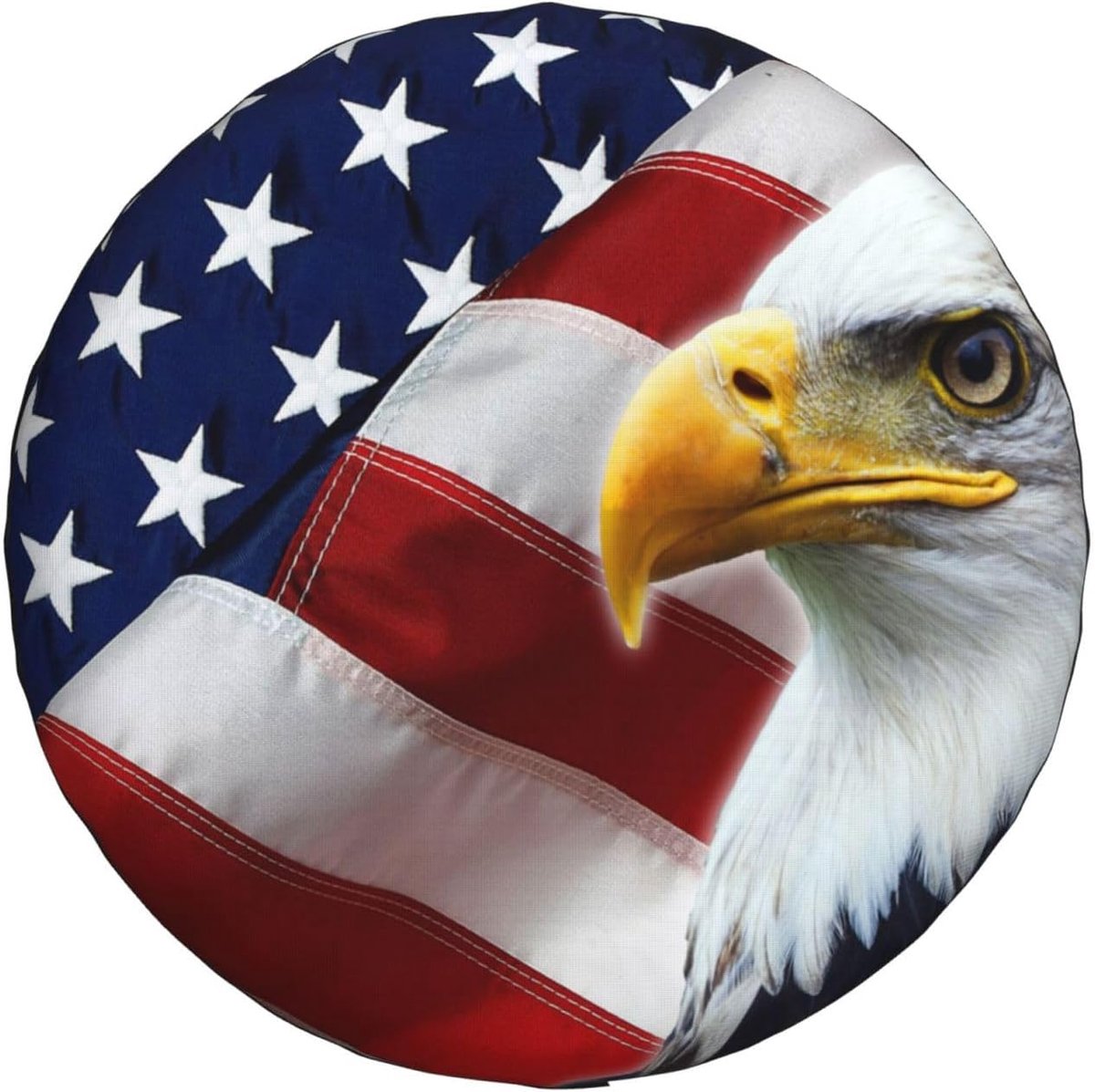 Vervangende Reservewielbekleding, Noord-Amerikaanse Bald Eagle USA Vlag Waterdichte Reserveband Deksel Stofdichte Band Voor Aanhanger, Rv, Suv, Off-Road Autowiel 35,56 cm
