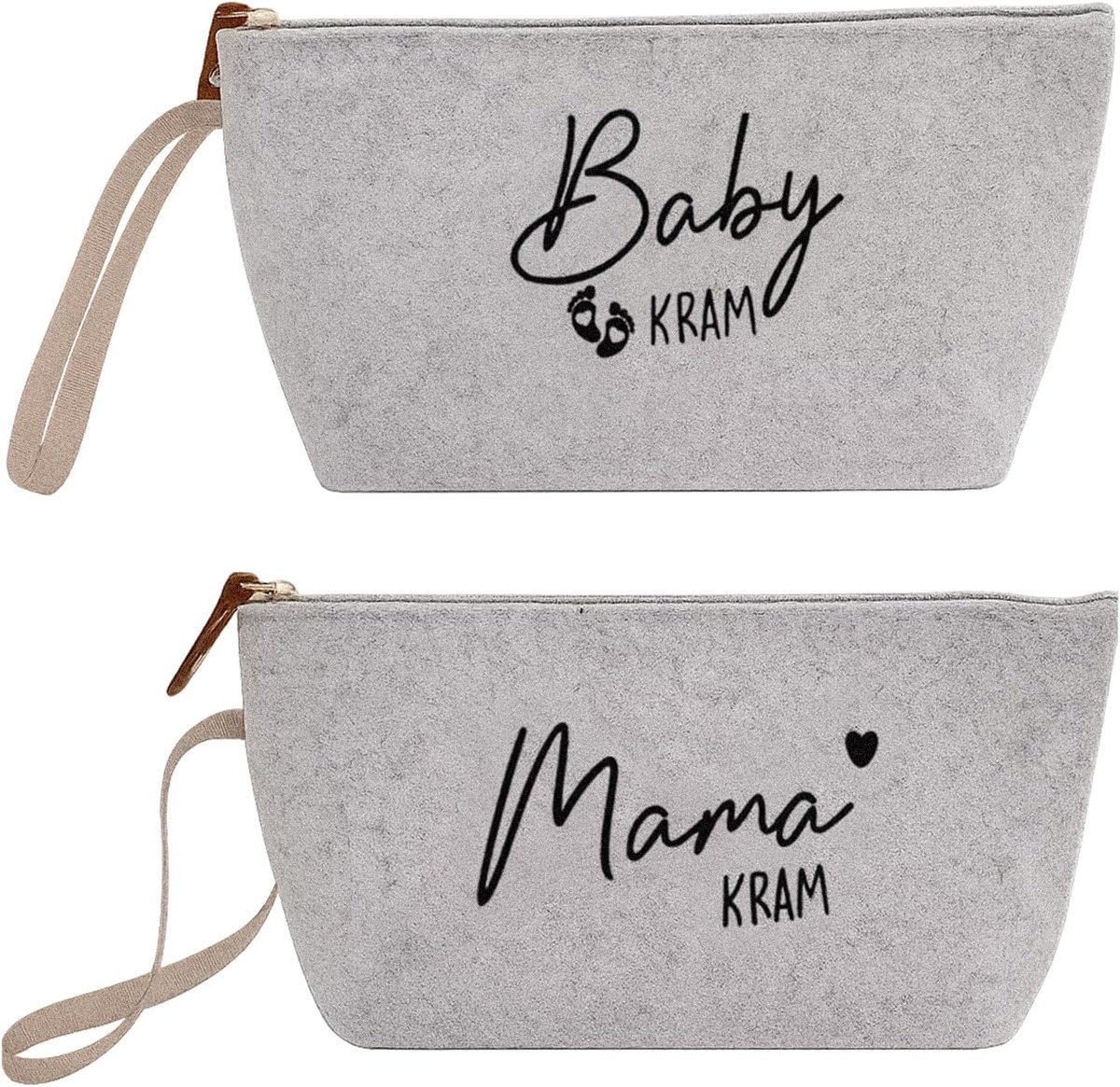 2 stuks geschenken voor aanstaande moeders make-uptas van vilt met ritssluiting voor vrouwen zwangerschapscadeau voor nieuwe mama babyshower