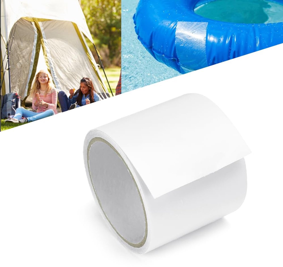 Plakband voor luifels, 8 cm x 5 m, reparatiepleisters voor dekzeilen, luifels, dekzeilen, patches, voor zwembad, luifels, vrachtwagens