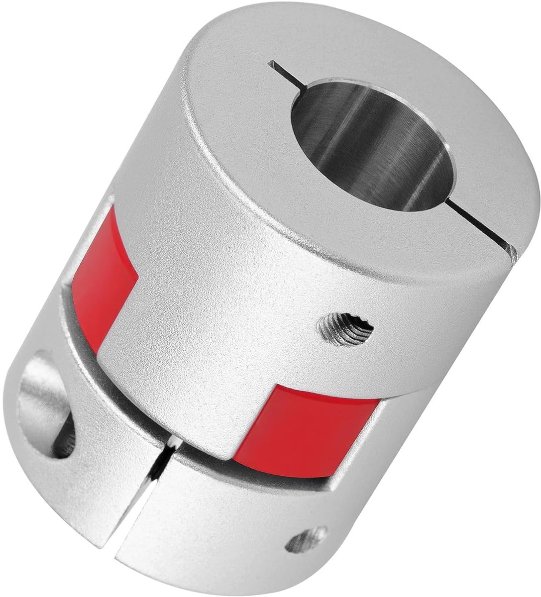 Flexibele koppelingen van aluminium, 8 mm tot 10 mm, pruimenaskoppeling voor 3D-printers, CNC-machine en servomotor (D20 L25)