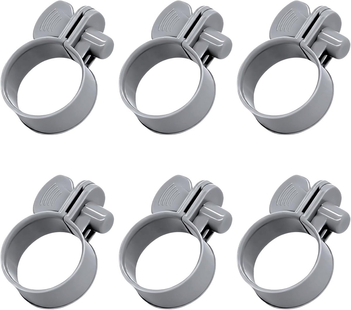 6 stuks slangklemmen, zwembadslang, reserveonderdeel slangklem | Verstelbare slangklemmen 32-38 mm, klemmen voor zwembadslang, slangklem met handvat, filterpomp, slangklemmen