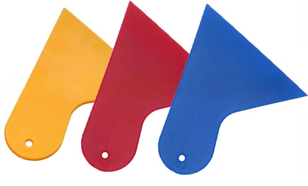 Schrapers,multifunctioneel spatelgereedschap | voor vinylfolie,raamfolie en stickers, verwijderen van hars, plamuren, vulmiddelen,ijsschraper voor sneeuwruimen(driehoekig)