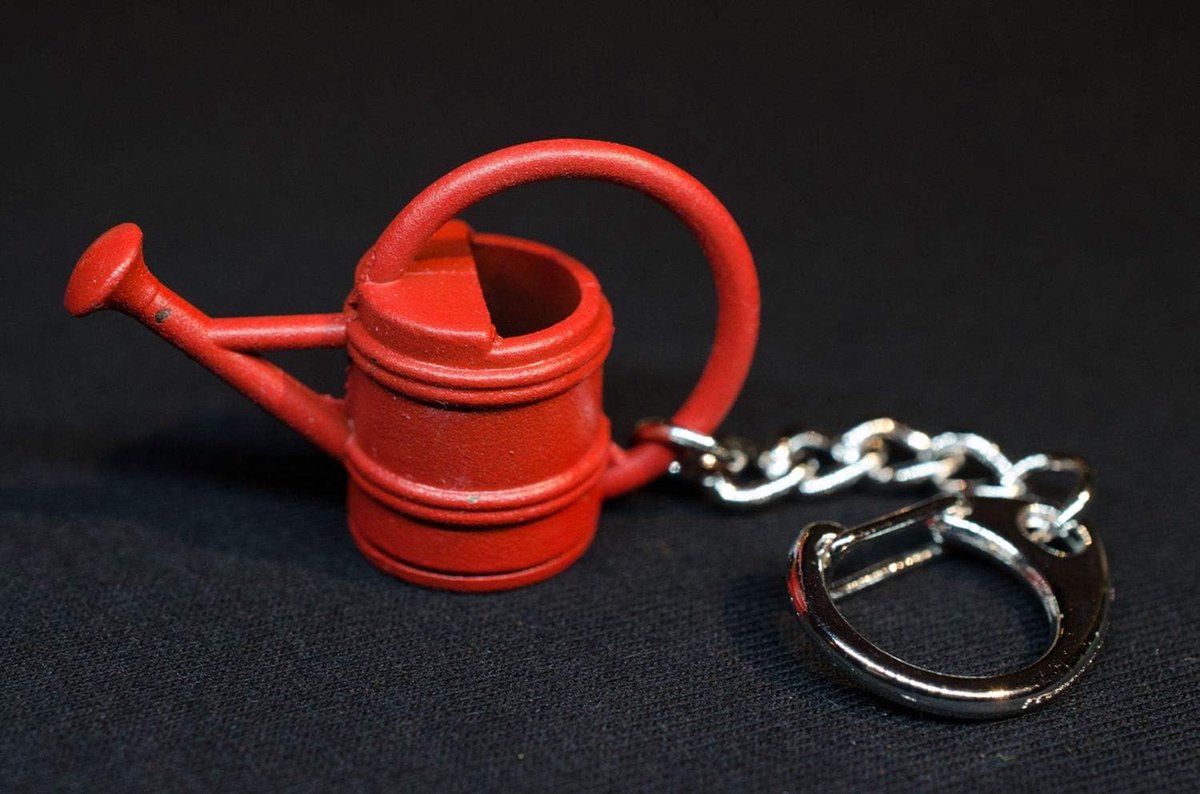 Gieter Sleutelhanger Ketting Huis Tuinman Plant Tuinplanten Rood, 40mm, Metaal