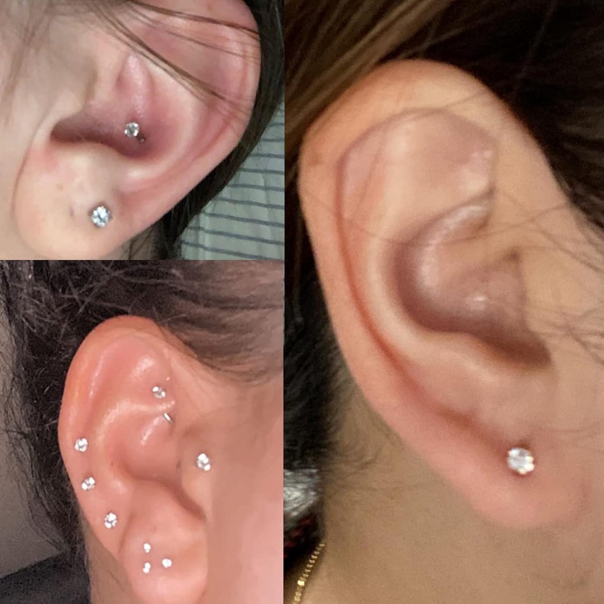 16G Chirurgisch Staal Labret Studs Monroe Piercing Lip Piercing Retainer Kraakbeen Tragus Nail Conch Helix Oor Barbell Piercing Sieraden met Diamant CZ voor Mannen en Vrouwen