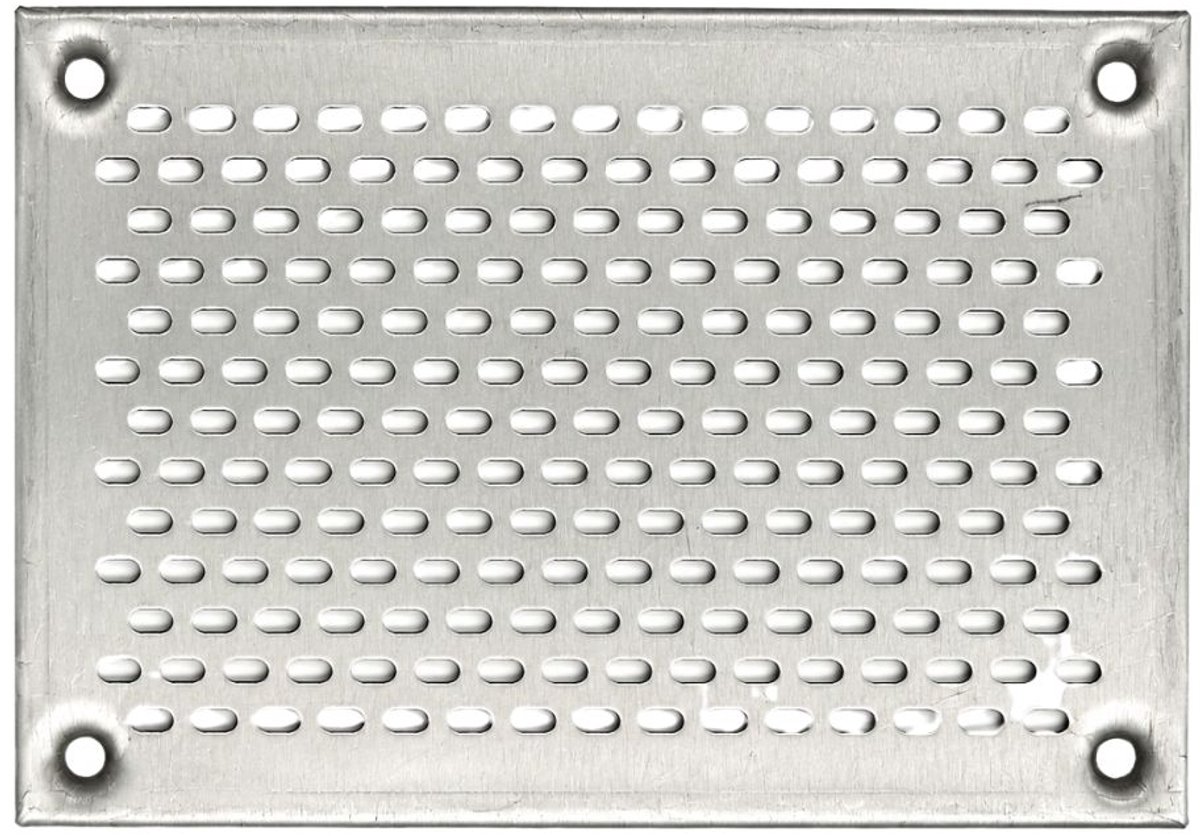 Unpest RVS Gevelrooster met gebogen randen 10 x 14 cm - Effectieve Rattenwering