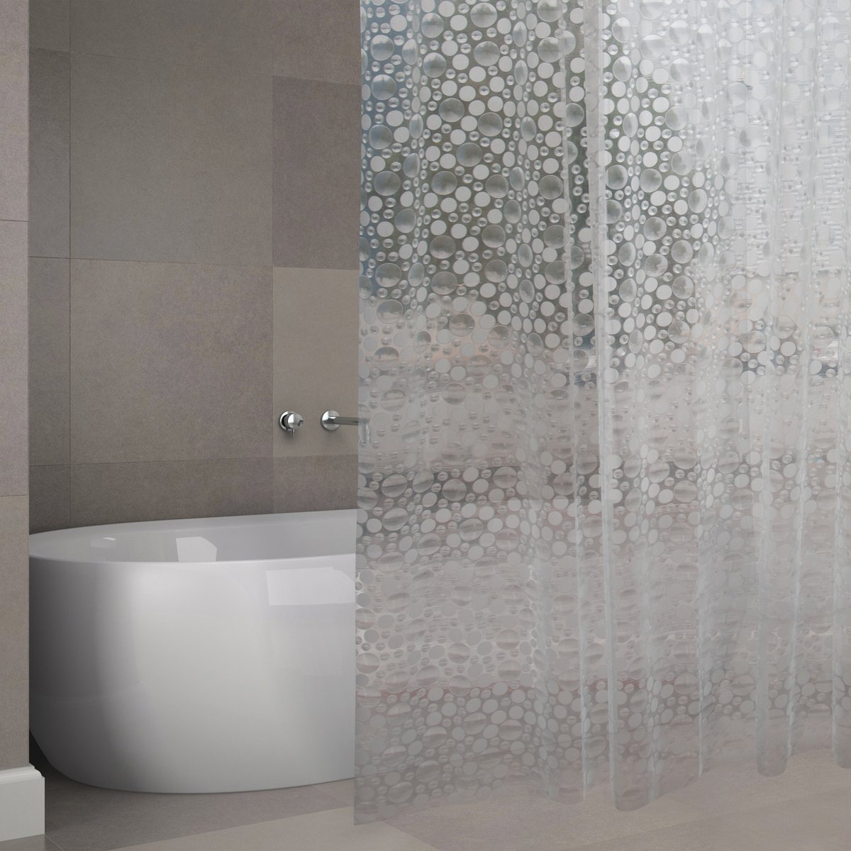 MSV Douchegordijn Polyester – Anti-Schimmel en Antibacterieel Douchegordijn met Modern Design voor de Badkamer