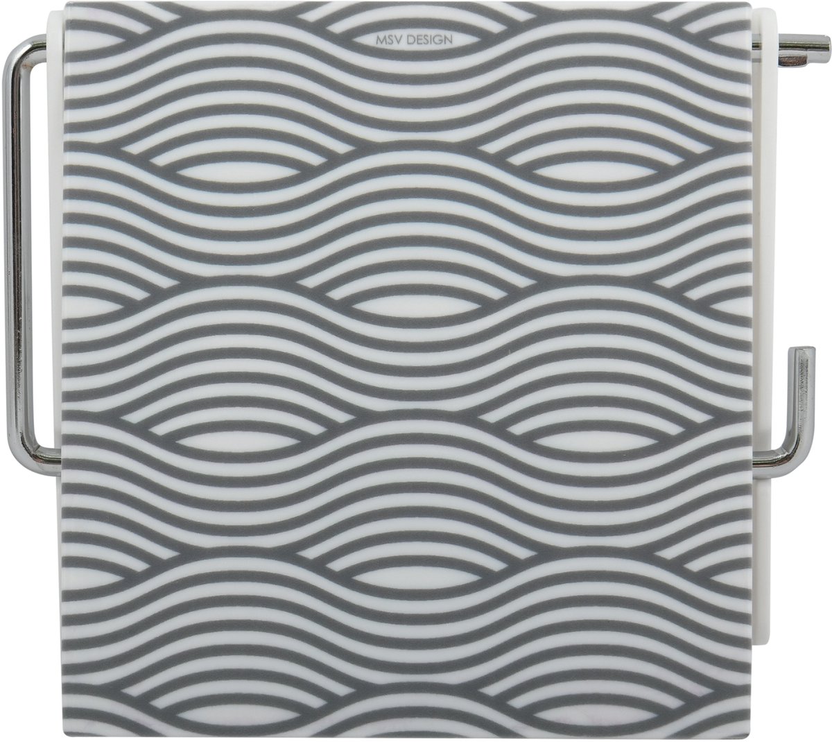MSV Toiletrolhouder Grijs – Praktische WC-Rolhouder en Toiletpapierhouder – WC-Papierhouder 13 x 15 x 11,5 cm