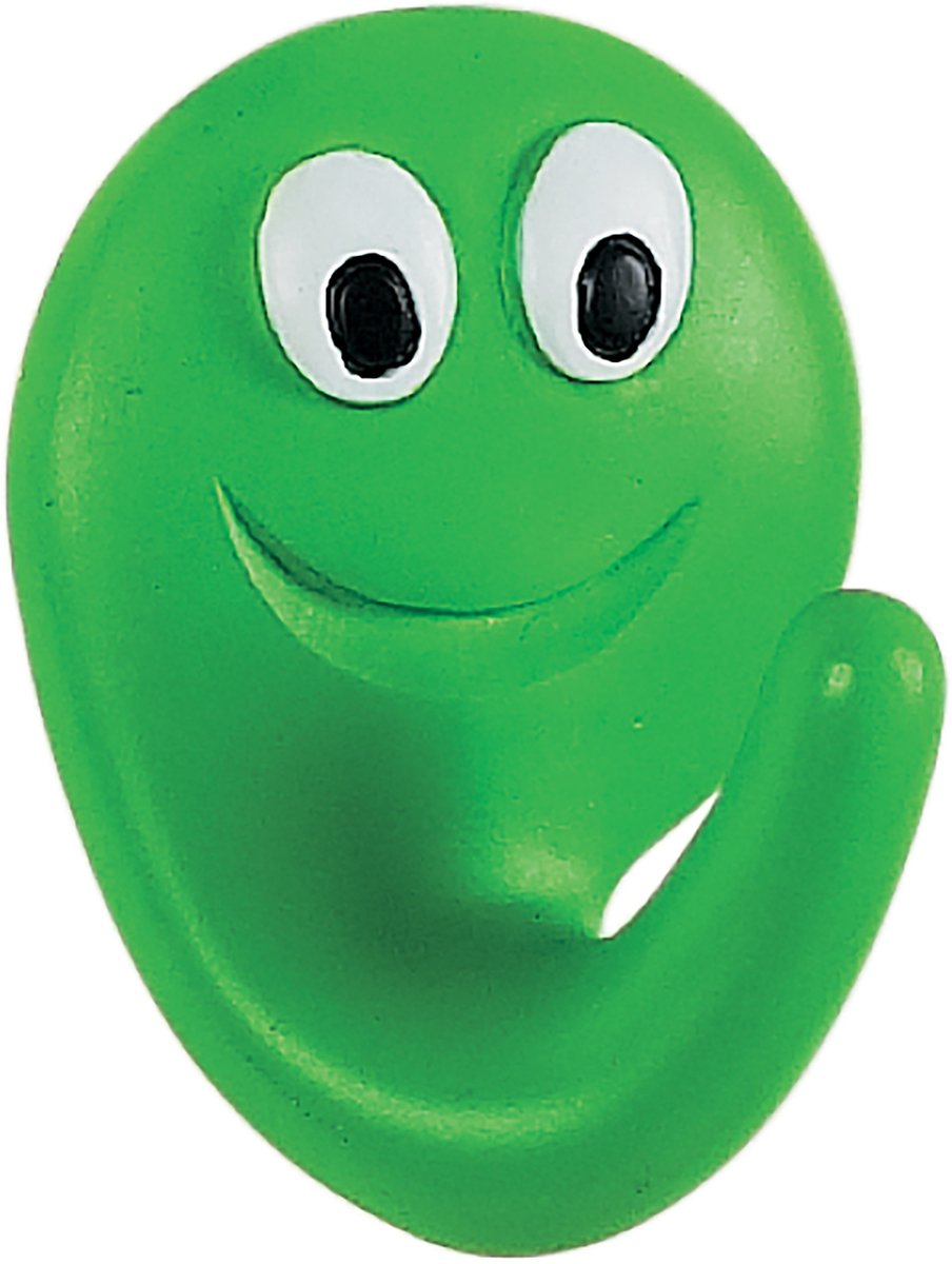 Spirella Smile Badkamer Haak Set van 2 – Handdoekhaak met Zuignap voor Badkamer – Groen
