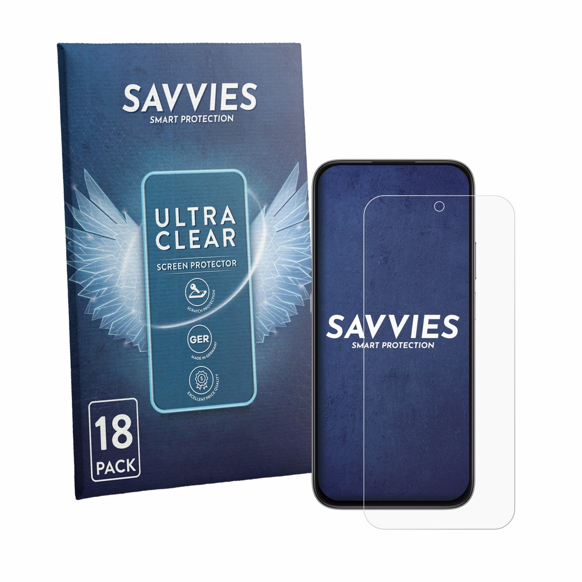 Savvies - Screenprotector voor Honor 600 Smart - Folie Beschermfolie transparant 18 Stuks