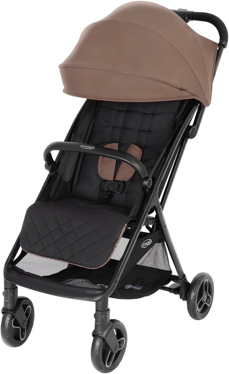 Standaardbuggy - Kinderwagen Buggy - Reizen met baby - Lichtgewicht onder 6kg - 4-wiel vering - Fossiel