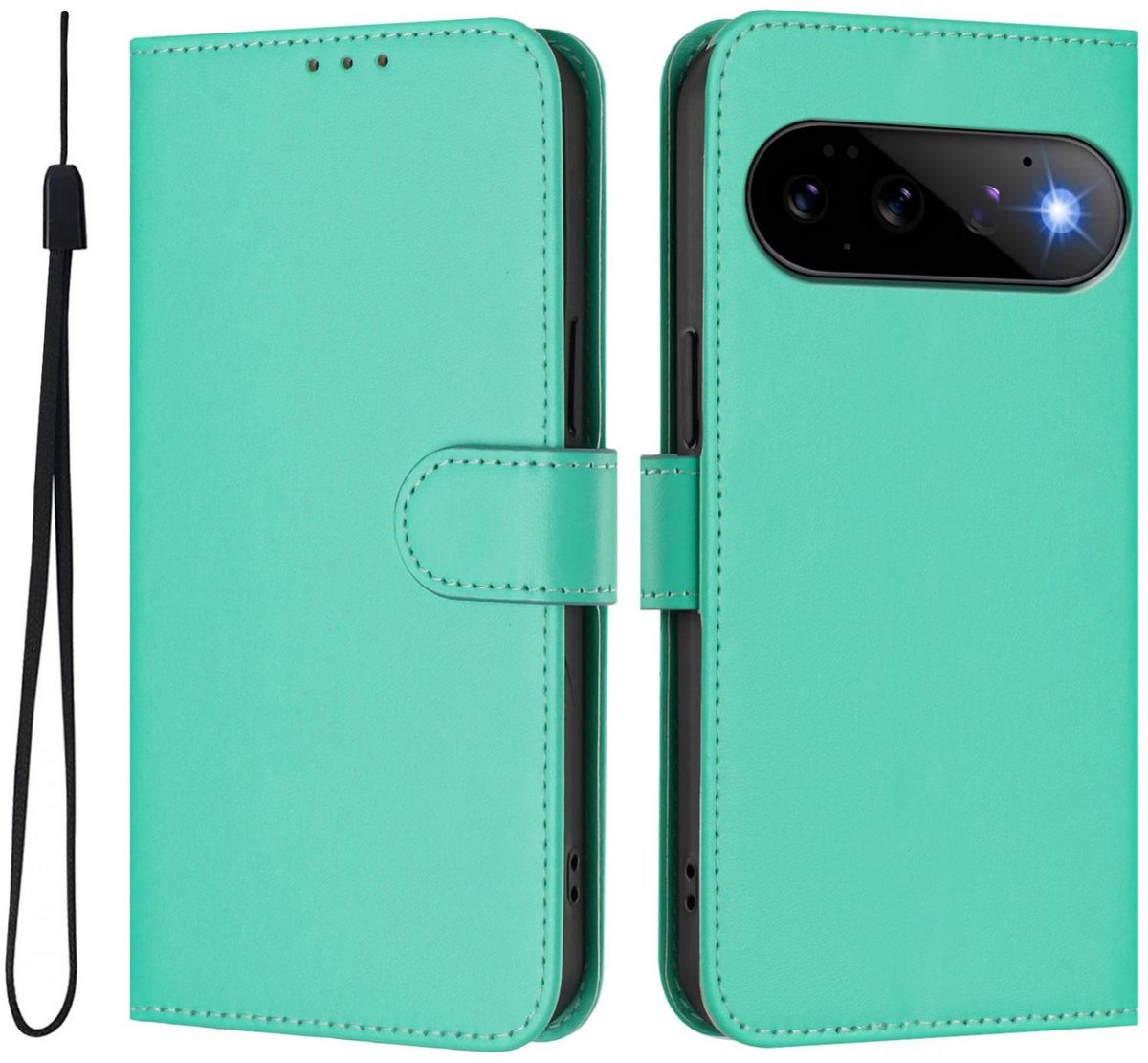 Mobigear Telefoonhoesje geschikt voor Google Pixel 11 Hoesje | Mobigear Urban Wallet Bookcase Portemonnee | Pasjeshouder voor 3 Pasjes | Telefoonhoesje voor Pinpas / OV Kaart / Rijbewijs - Groen