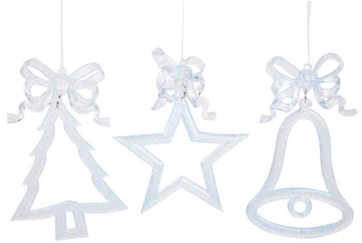 Acryl hanger 13cm lichtblauw 800306