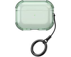 Mobigear Hoesje geschikt voor Apple AirPods Pro 3 Hoesje Flexibel TPU | Mobigear Crystal Clip - Groen