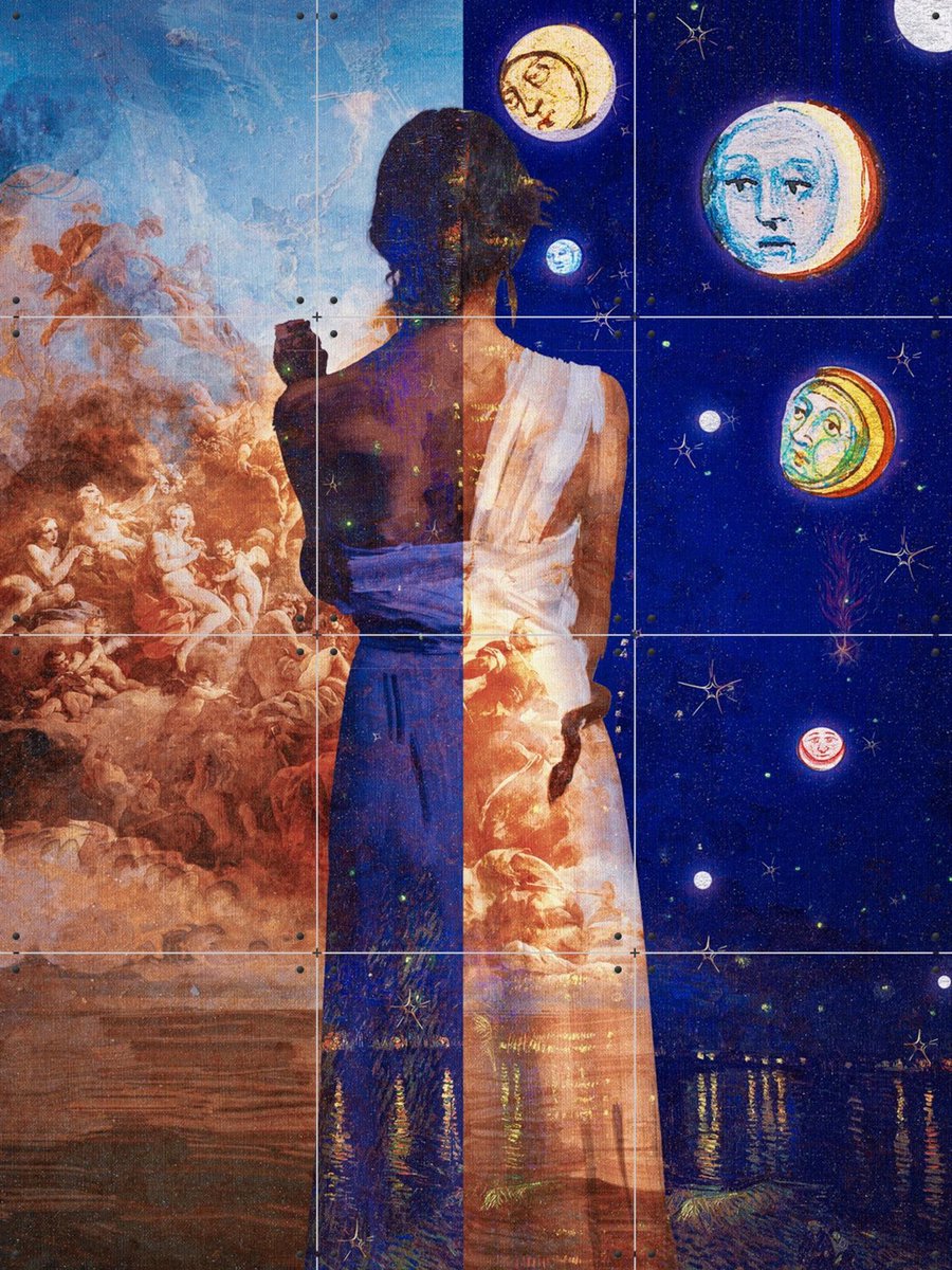 IXXI Renaissance, Vineet Suresh - 60 x 80 cm - Gratis ophangtool - Grote wanddecoratie en posters - Geometrische Kunst, Surrealisme, Gemengde