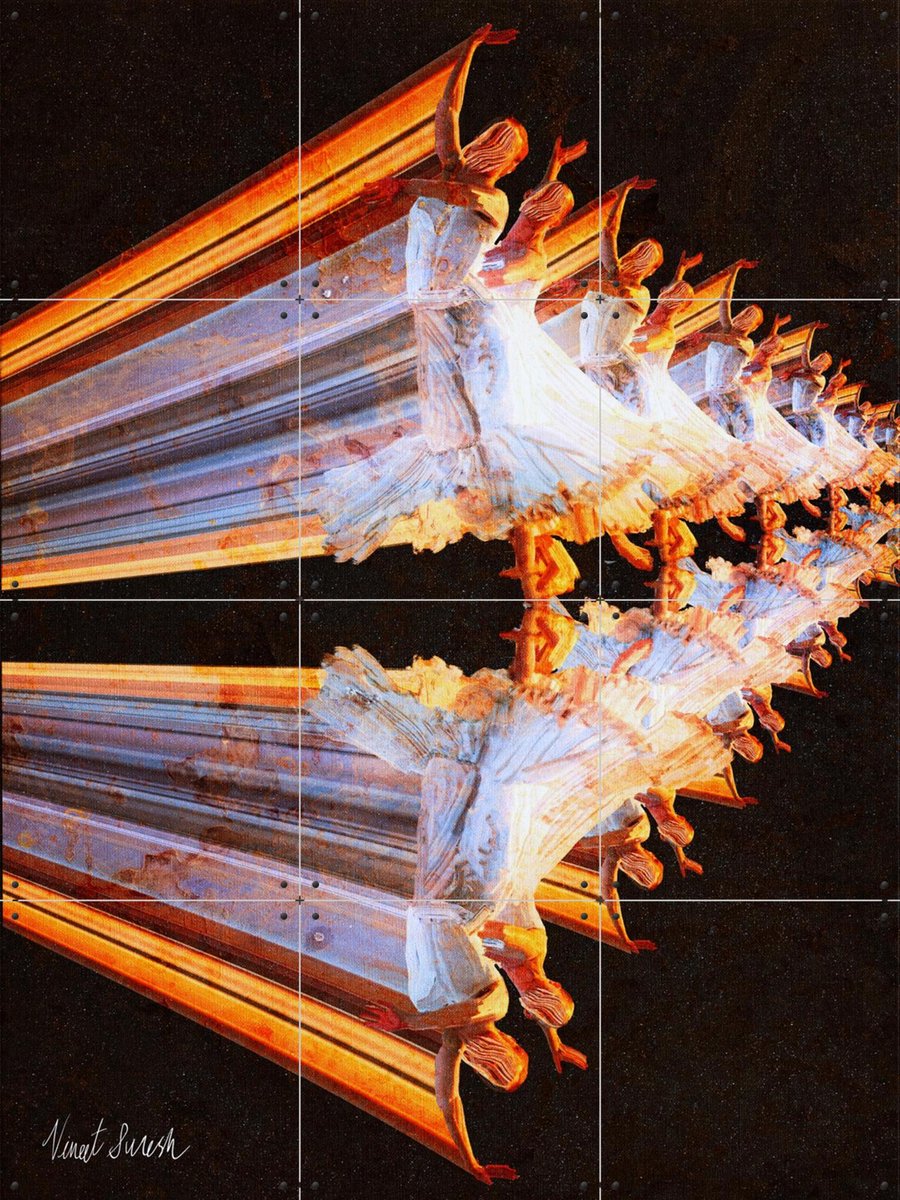 IXXI Temporal Pirouette, Vineet Suresh - 60 x 80 cm - Gratis ophangtool - Grote wanddecoratie en posters - Digitale Kunst, Geometrische Kunst