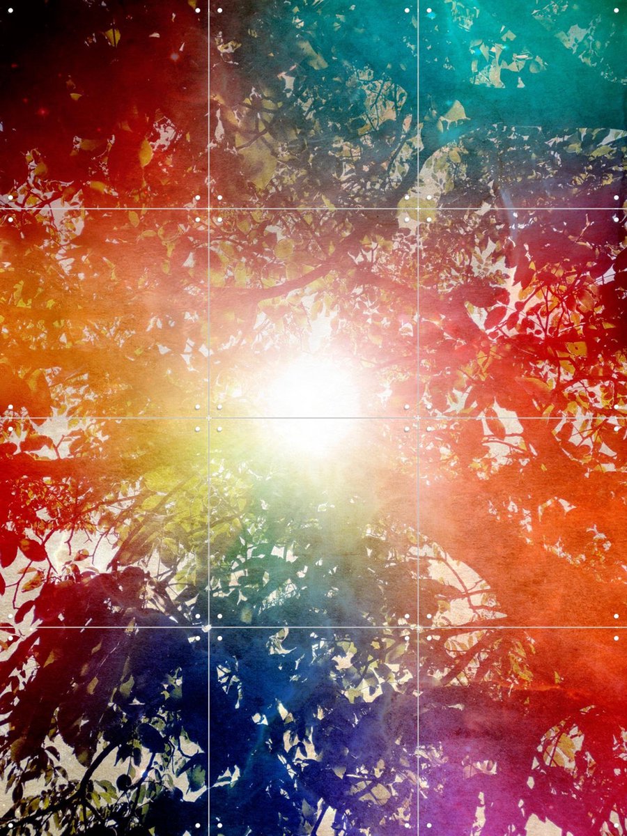 IXXI Sunshine, Angelo Cerantola - 60 x 80 cm - Gratis ophangtool - Grote wanddecoratie en posters - Gemengde Technieken, Modern, Kleurrijk