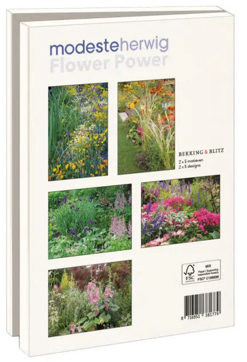 Kaartenmapje Groot: Flower Power, Modeste Herwig