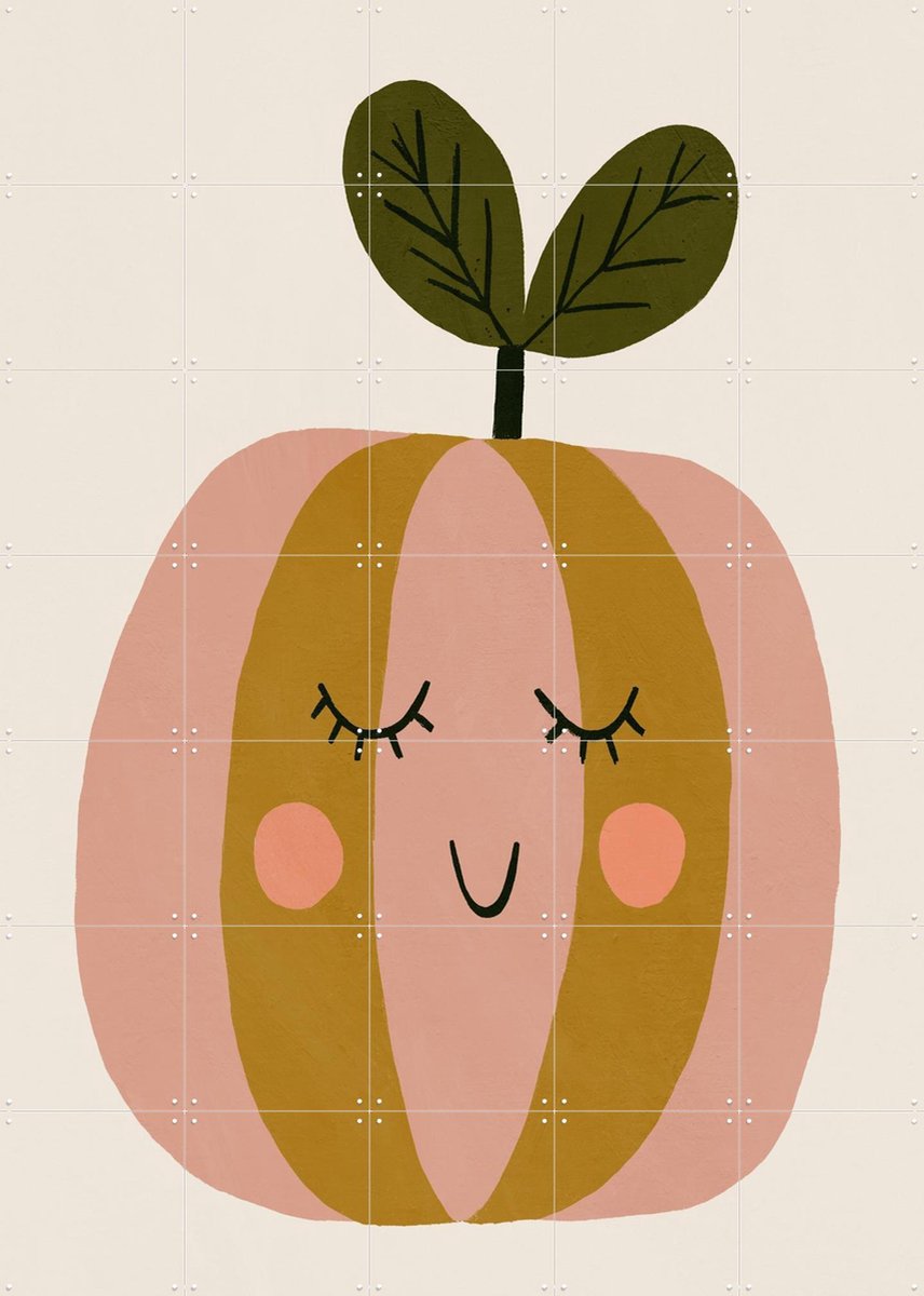 IXXI Happy Fruit, Treechild & Various - 100 x 140 cm - Gratis ophangtool - Grote wanddecoratie en posters - Kleurrijk, Illustraties, Abstract