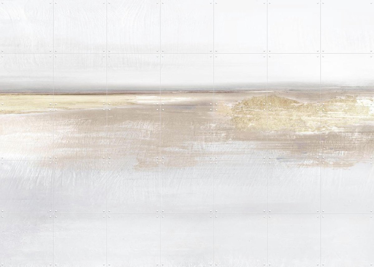 IXXI Gold Light, Dan Hobday & Various - 140 x 100 cm - Gratis ophangtool - Grote wanddecoratie en posters - Abstract, Modern, Kwaststreken, Olieverf