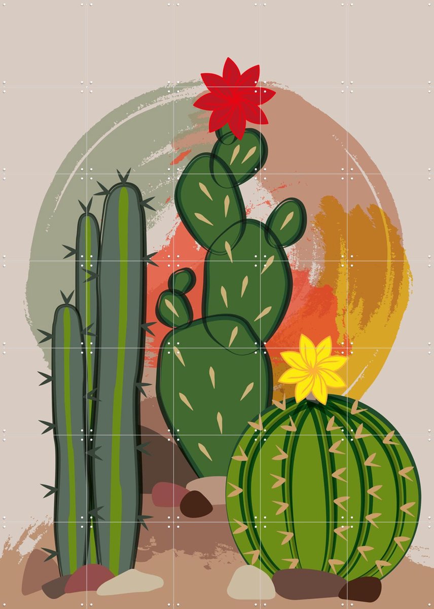 IXXI Fiesta, Markus Laible - 100 x 140 cm - Gratis ophangtool - Grote wanddecoratie en posters - Digitale Kunst, Modern, Illustraties, Studeerkamer