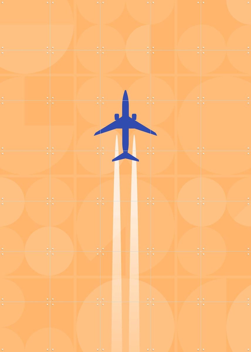 IXXI Birds Eye, Tim Lautensack - 100 x 140 cm - Gratis ophangtool - Grote wanddecoratie en posters - Digitale Kunst, Modern, Abstract, Minimalisme