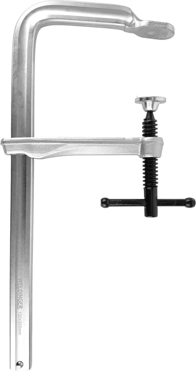 WELDINGER Set van 2 x slotenbankschroef volledig staal 120x300 mm