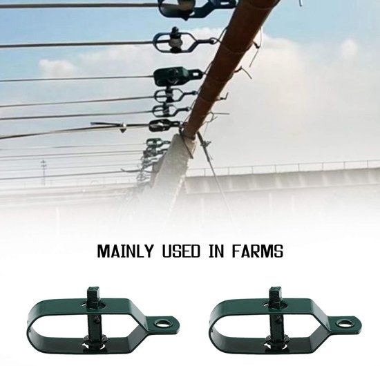 10Pcs Hek Draad Spanners Ratel Draad Zeeven 100Mm Koolstofstaal Groen Staaldraad Tightener Voor Farm Aanpassen Touw Vaste Hek — afbeelding 2