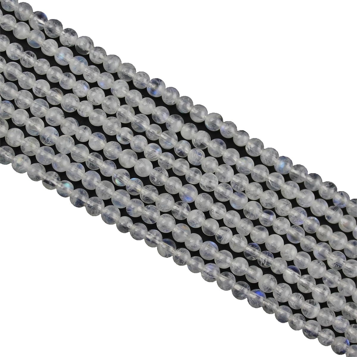 225 stuks Natuurlijke Kleine Steen Kralen 3mm Blauwe Maansteen Ronde Gladde Losse Edelsteen Kraal voor Sieraden Maken Armbanden oorbellen Kettingen Accessoires