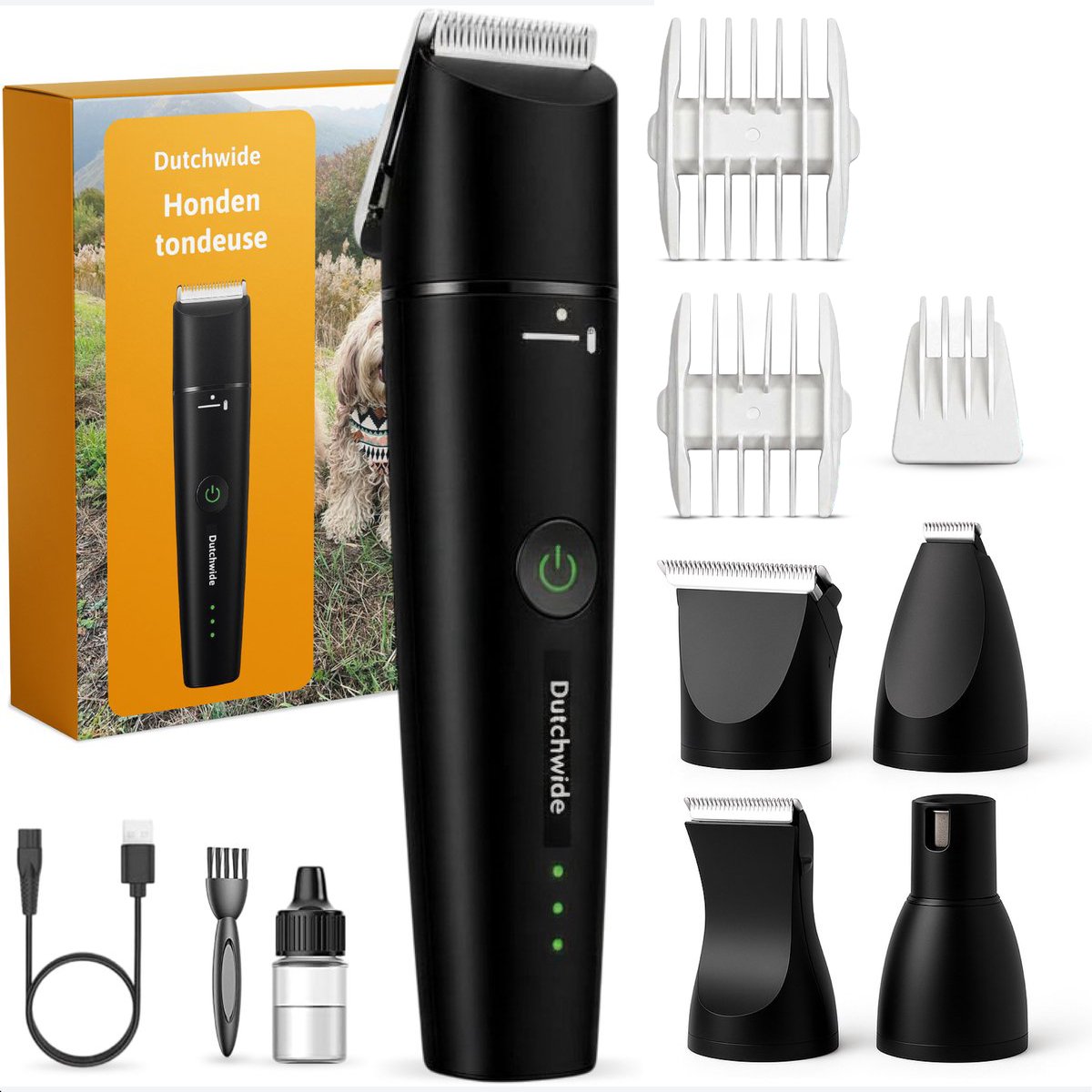 Bol.com Dutchwide Honden Katten tondeuse - Fluisterstille Tondeuse - Draadloos - Dieren Trimset - Hondentrimmer - Trimtafels voo... aanbieding