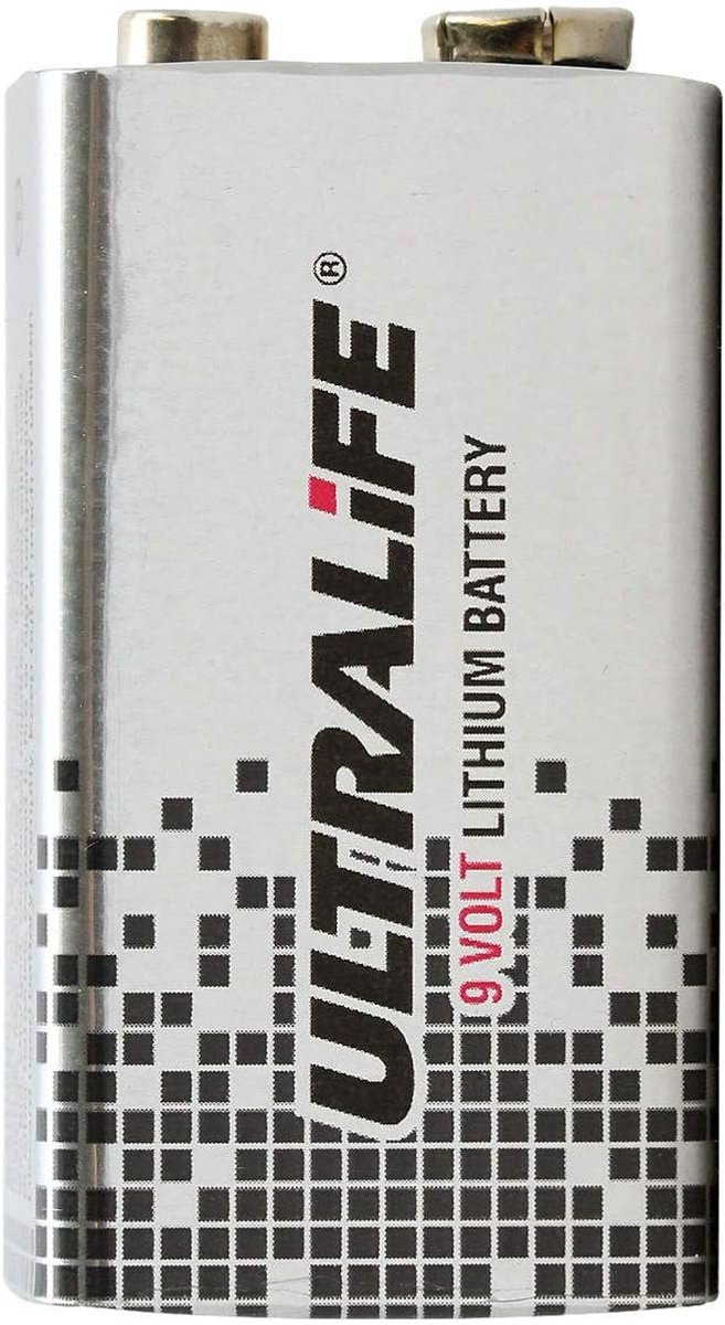 SnelShoppen - Ultralife U9VL Lithium Batterij 9V E-Block, 1.2Ah, Langdurige Energie voor Apparaten, Ideaal voor Speelgoed, Alarmen, Tuinverlichting en
