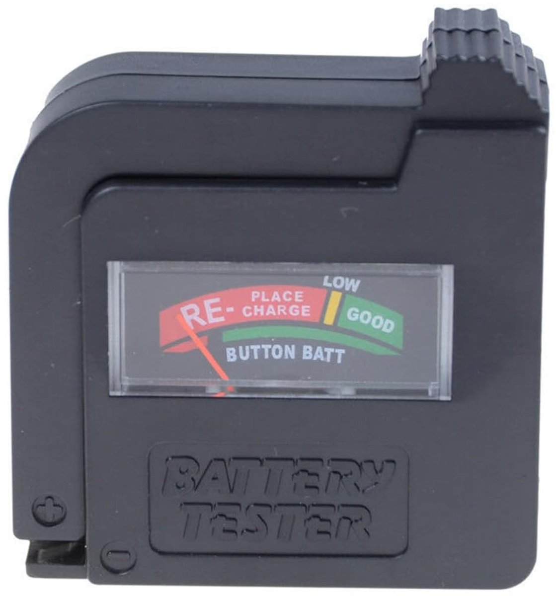 SnelShoppen - Batterij Tester AAA AA C D 9V Knopcellen - Compacte Batterij Tester met Analoge Weergave voor Thuisgebruik