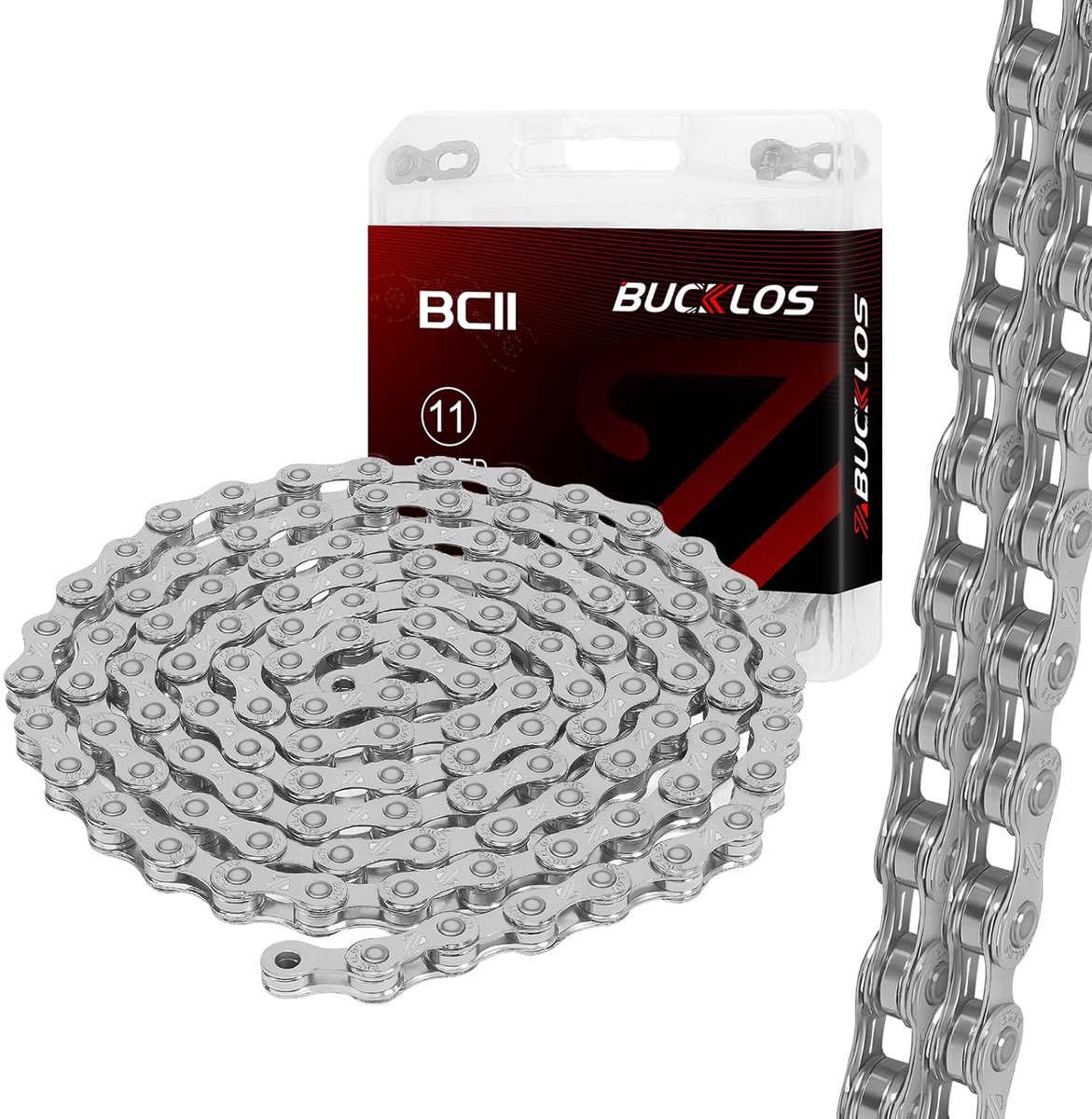 SnelShoppen - 11 Speed Fietsketting voor Racefiets/E-Bike/Mountainbike - 1/2 x 11/128 Inch, 116 Schakels met Snelle Ontgrendeling - Compatibel met Div
