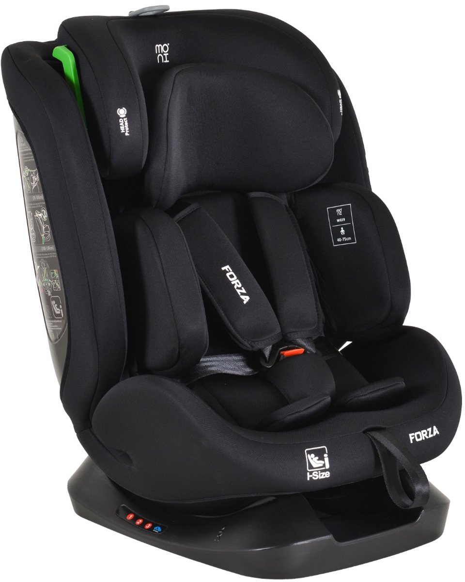 Moni Forza Black 40-150 cm i-Size Autostoel