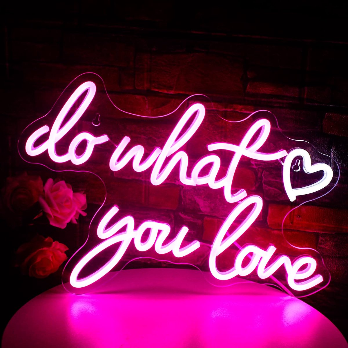 SnelShoppen - Do What You Love Neon Lichten Borden - Roze Wit Neon Muur Decor - USB Aangedreven Letter Neon Teken voor Slaapkamer, Bar, Home Decor en