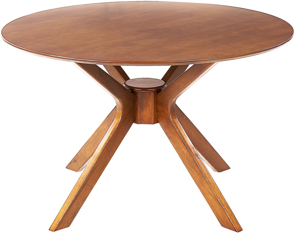 TYMIS - Eettafel - Donkere houtkleur - 120 x 120 cm - MDF