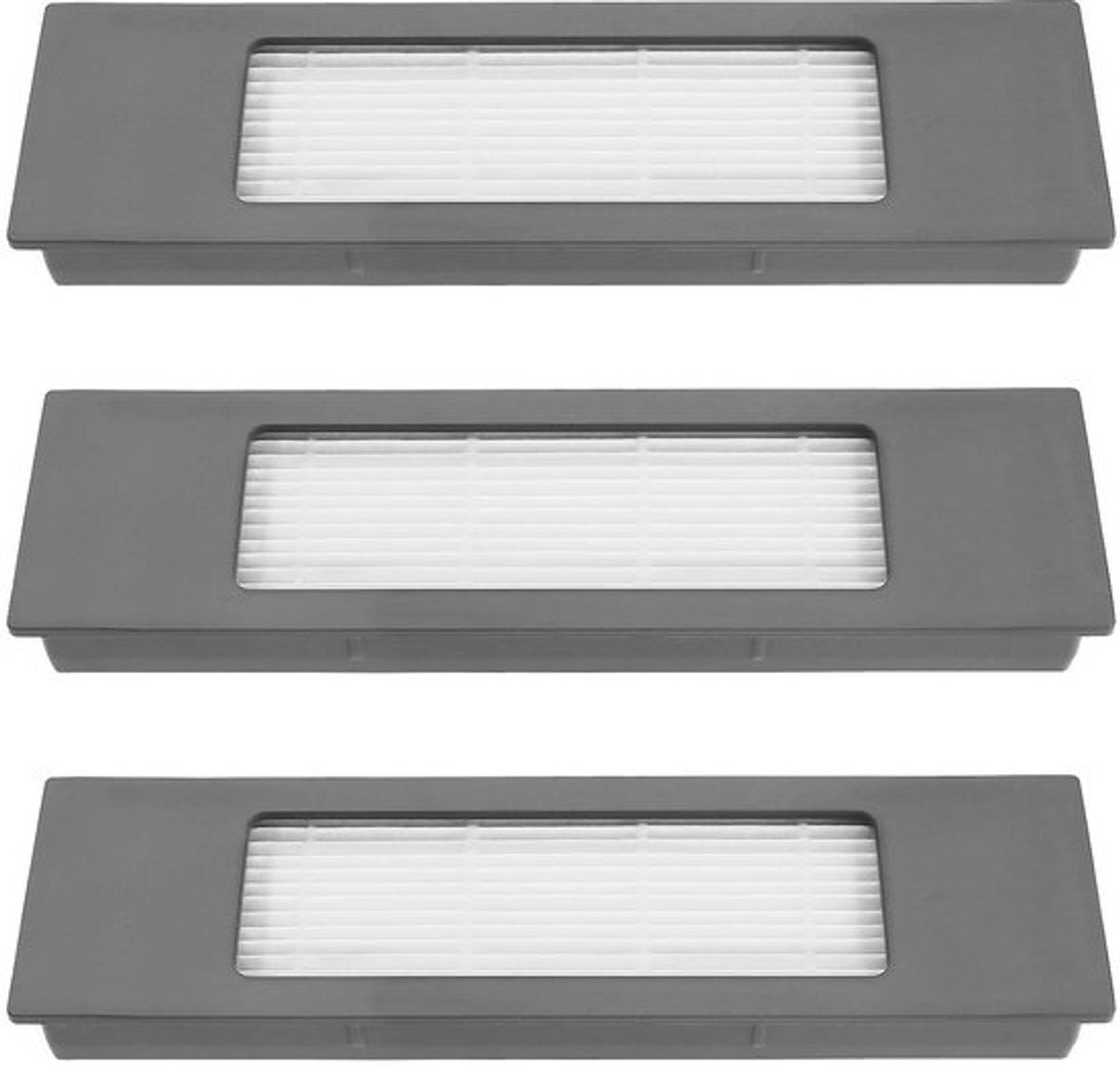 Robotfilter 3 Stuks - Compatibel met Ecovacs Deebot Ozmo 920/950/T8/N8 Serie - Duurzaam Kunststof - Afmetingen 162x47mm - Verbeterde Luchtkwaliteit - Stofzuigerfilter