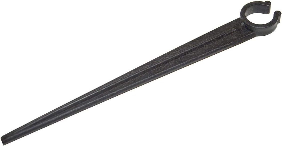 SnelShoppen - Pegs voor Drip Tube 16 mm - 25 Stuks - Zwart - Herbruikbare Grondspikes voor Druppelirrigatie en Exsudatie - Hoogwaardige Polyethyleen