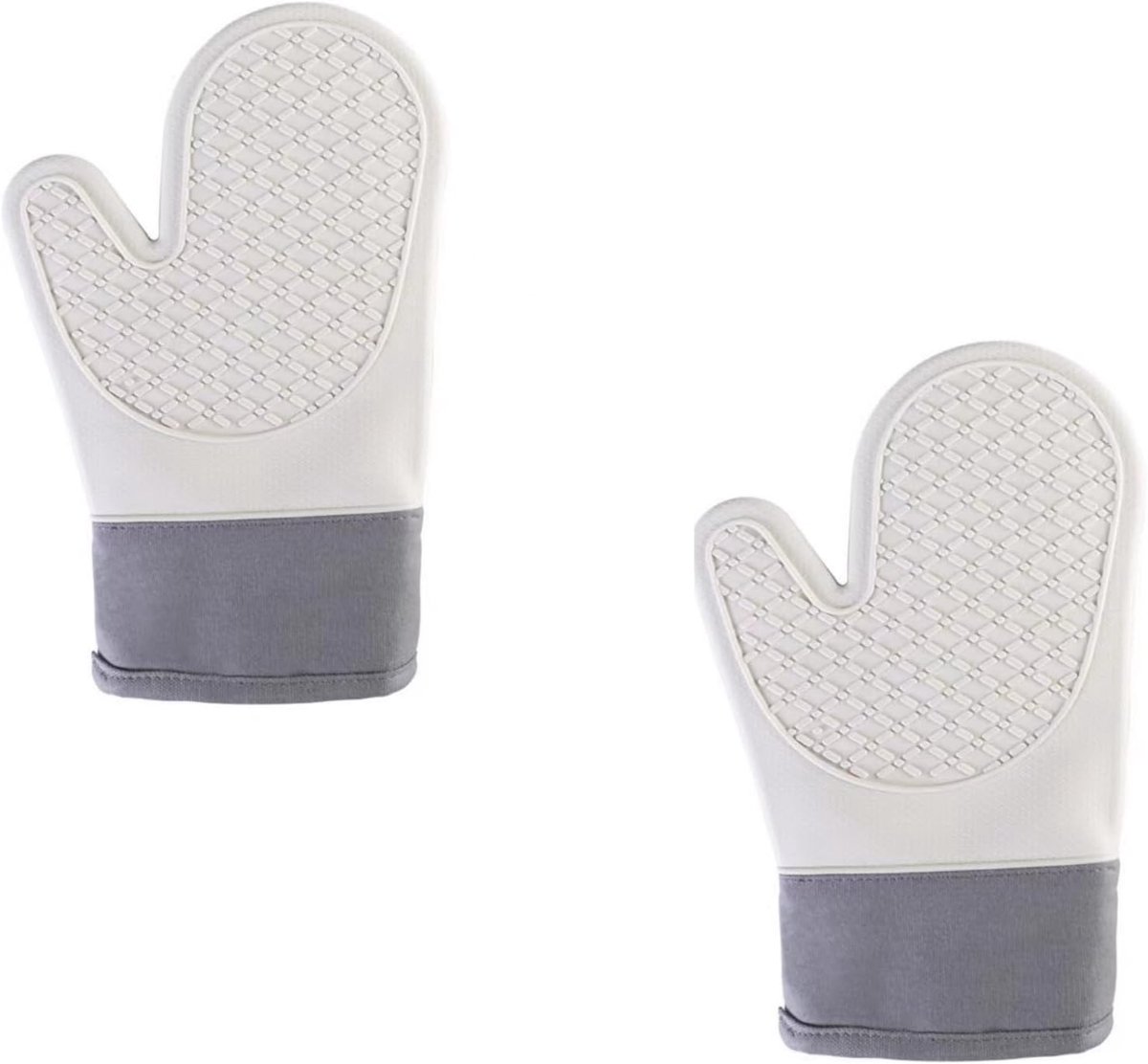 SnelShoppen - 2 stuks ovenwanten siliconen, hittebestendig tot 300 °C, antislip, robuuste keukenhandschoenen voor koken, bakken en grillen