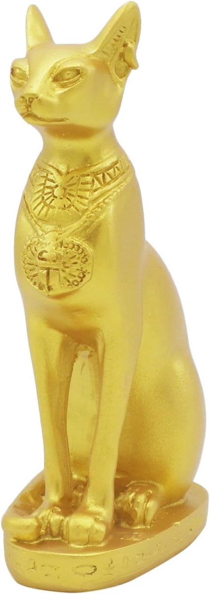 SnelShoppen - Aquarium Decoratie Ancient Egypt Bastet - Handgegoten Resin Ornament voor Reptielen, Turtles, Lizard, Spider Tanks - 10.7cm - Unieke Ter