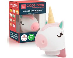 SnelShoppen - Vervangende Cap voor Thermosfles Kinderen RVS BPA-vrij 3D Zacht-Touch Zijdeffect - Eenhoorn Unicorn Una - My Forever Friends Collectie