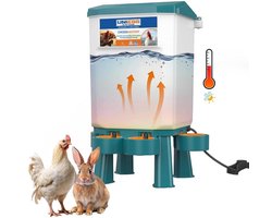 UniEgg® Premium Verwarmde/Anti-vorst Drinker 7 Liter (Groen) - automatisch en innovatief, inclusief ophangset en poten - drinkbak kip en ander pluimvee of gevogelte - verwarmd - anti-vorst