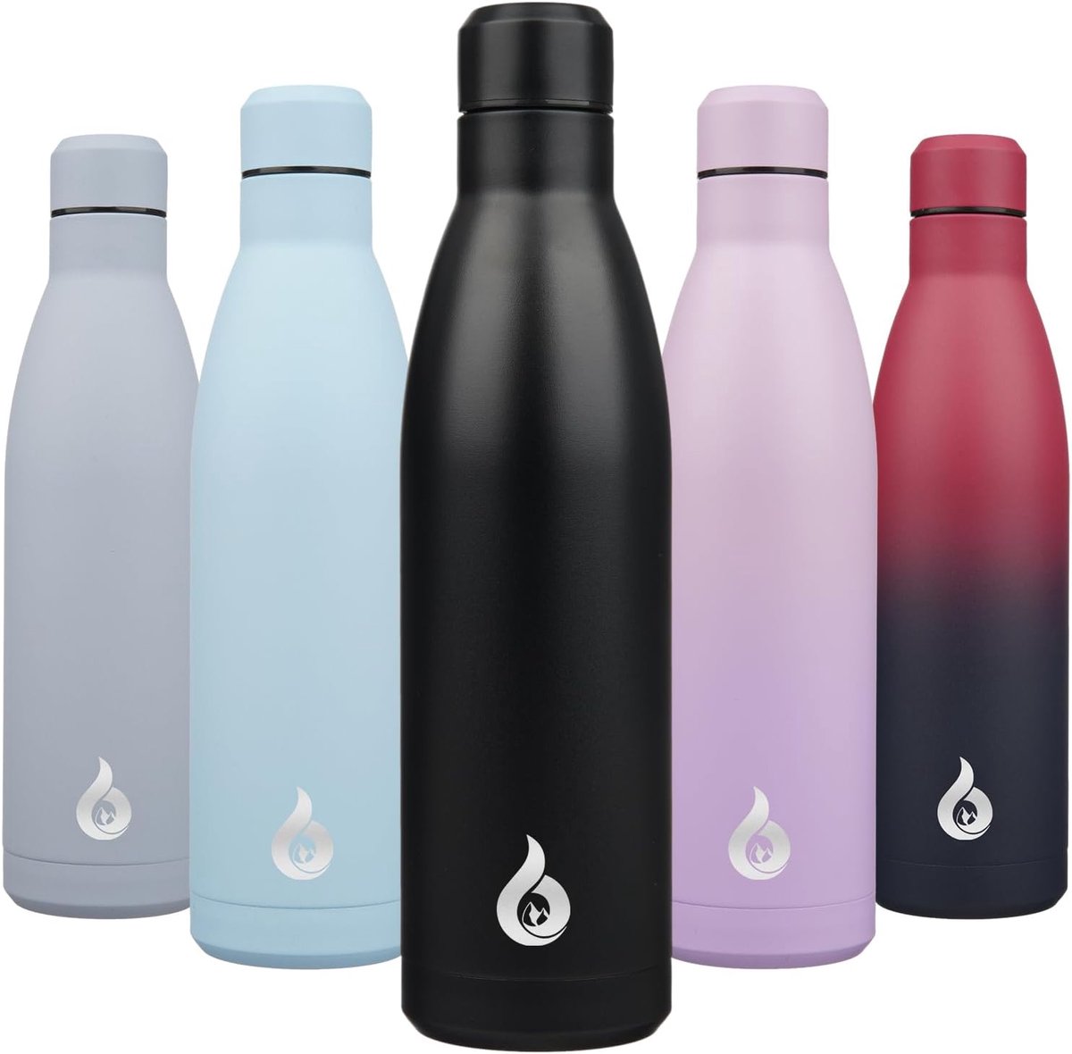 SnelShoppen - 500ml Isolerende Thermosfles | RVS, BPA Vrij, Vaatwasserbestendig, Herbruikbaar, Houdt Koude & Warmte, Zilver, Voor Camping, Feest, Keuk