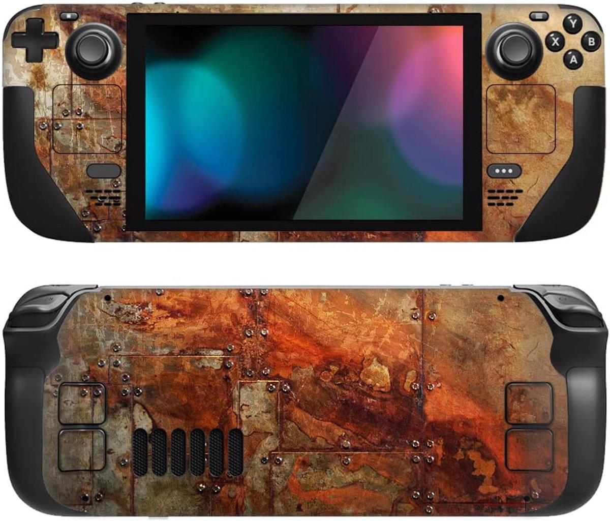 SnelShoppen - PlayVital Sticker Set voor Steam Deck OLED & LCD - Full Set Faceplate Decals - Rusty Armor Design - Perfecte Bescherming & Uiterlijk - G